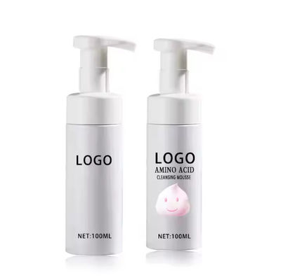 OEM / ODM Facial Skin Care Makeup Cleansing Cleanser NO LOGO 100ml Amino Acid Cleansing Hydrating Foaming Bubble Makeup Remover Cleanser