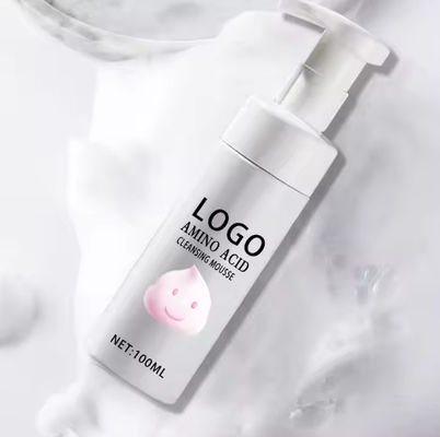 OEM / ODM Facial Skin Care Makeup Cleansing Cleanser NO LOGO 100ml Amino Acid Cleansing Hydrating Foaming Bubble Makeup Remover Cleanser