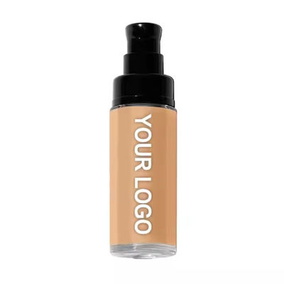 OEM / ODM Wholesale 25ml Full Coverage Concealer Foundation Light Fair Skin Tones Waterproof Sunscreen Liquid Foundation Female Pressed