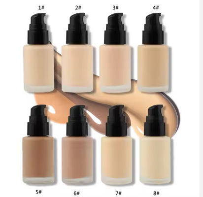 OEM / ODM Wholesale No logo 8 Colors Makeup Private Label Liquid Foundation Full Coverage Foundation Wholesales
