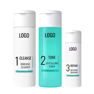 Private Label Oil Control Skincare Facial Cleanser Moisturizer Cream Toner Vegan Facial Skin Care Set