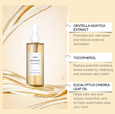 OEM / ODM Private Label Centella Cleansing Oil Gentle Make up Remover Oil Deep Cleanser for Face Skin