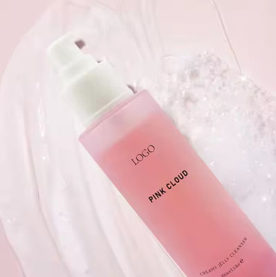 Private Label Face Deep Wash Pink Cloud Cleansing Lotion Gentle Whitening Facial Cleanser