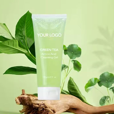 Private Label Face Jelly Cleanser Oil Control Gentle Green Tea Hydrating Amino Acid Facial Cleansing Gel