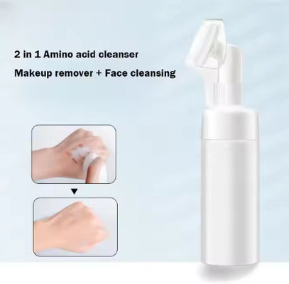 OEM / ODM Özel Etiket Yüz Cilt Beyazlatıcı Köpüklendirme Derin Temizleyici Silikon Yüz Fırçası ile Yüz Yıkama 150ml