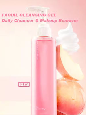 OEM / ODM Private Label Natural Gently Skin Care Facial Cleansing Gel Daily Cleanser & Makeup Remover-Peach Smell
