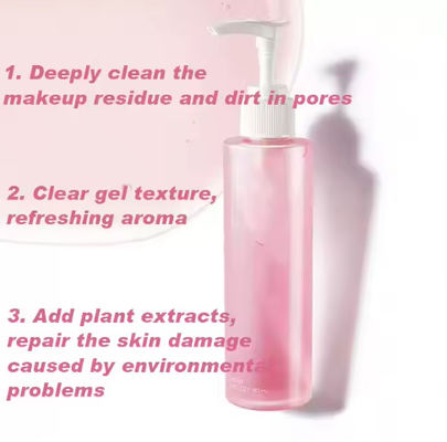 OEM / ODM Private Label Natural Gently Skin Care Facial Cleansing Gel Daily Cleanser & Makeup Remover-Peach Smell