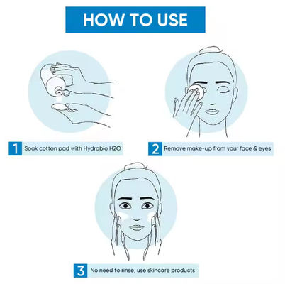 OEM / ODM Skincare Face Cleanser Makeup Remover Non-Rinse Hydrating Micellar Cleansing Water untuk Kulit Sensitif Dehidrasi