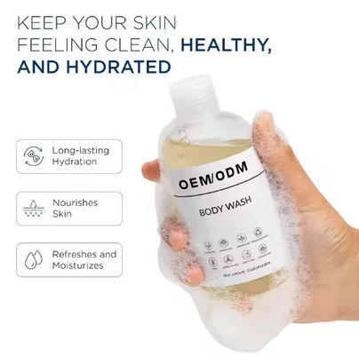 OEM / ODM Body Wash Shower Gel Private Label Vitamins C for Men Eco Smell Good Milk Moisturizing Whitening Bodywash Glow Body Wash