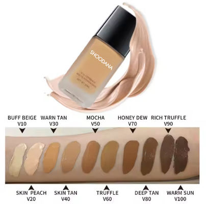 OEM / ODM Vegan Full Coverage Liquid Foundation Ιδιωτική Ετικέτα Αδιάβροχο Ορυκτό Μακιγιάζ Liquid Foundation