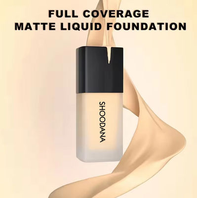 OEM / ODM Makeup Foundation Label Pribadi Penutup Penuh Waterproof Oil Control Panjang tahan Limbah Matte Liquid Foundation 50ml