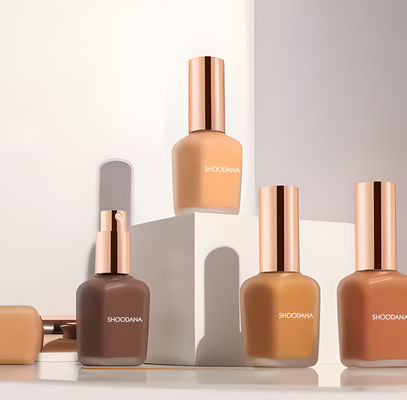 OEM / ODM Sampel Gratis Penutup Penutup Penutup Krim Minyak Bebas Waterproof Matte Makeup Liquid Foundation untuk Wanita Hitam Kulit Hitam