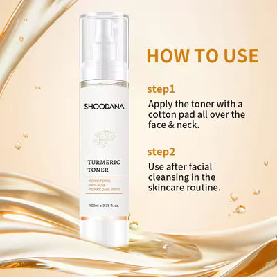Fabriek Aangepaste Biologische Kurkuma Whitening Verjongende Gezichtstonic Huidverzorging Vitamine C Acne Behandeling Gezichtstonic