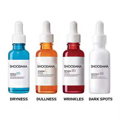 Age Defying Face Serum With Hyaluronic Acid Vitamin C Retinal B3 B5 Glycolic Acid For Lightening And Spot Removal