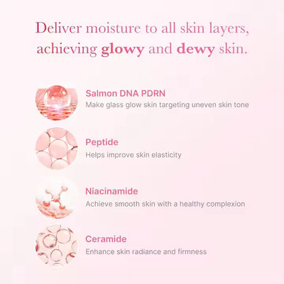 Korean Private Label Salom DNA Pdrn Niacinamide Peptide Pink Face Toner Anti Aging Skin Care Facial Milkly Toner Skincare