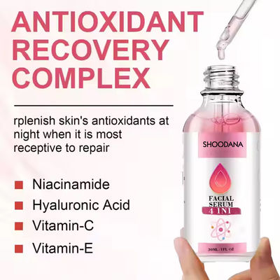 Serum Biologische vochtinbrengende, bleekende, verhelderende, anti-veroudering, bevattende vitamine C, niacinamide en hyaluronzuur