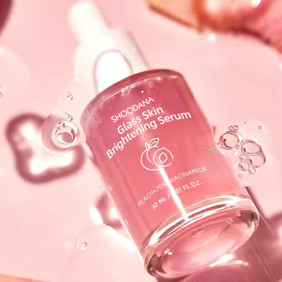 ODM / OEM Private Label Korean Glass Skin Hydrating Brightening Face Serum Peach 70% Niacinamide Serum for Uneven Skin Tone