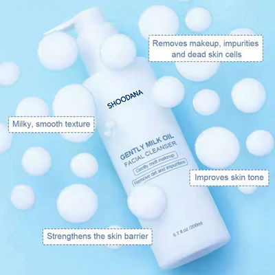 ODM / OEM Wholesale Face Care Stronger Skin Barrier Hydrated and Cleansing Purify Facial Cream Skin Milk Oil Cleanser for Makeup Remove