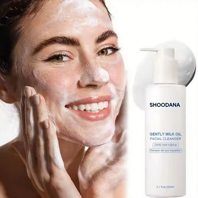 ODM / OEM Wholesale Face Care Stronger Skin Barrier Hydrated and Cleansing Purify Facial Cream Skin Milk Oil Cleanser for Makeup Remove