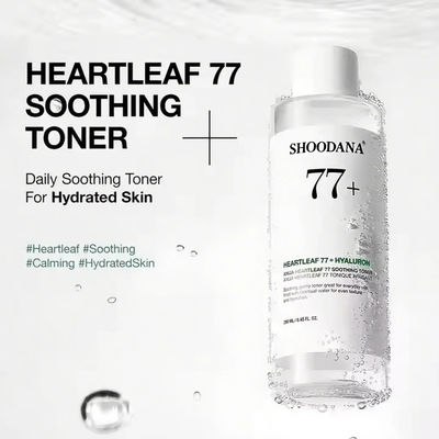 ODM / OEM Private Label Natural Vegan Hydrating Calming Skin Balancing PH Level 77% Heartleaf Water Soothing Face Toner for All Skin