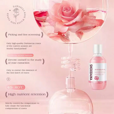 ODM / OEM Private Label Damascus Rose Water Gentle Deep Hydrating Moisturizing Face Toner Skin Care Nourishing Rose Water Skin Toner