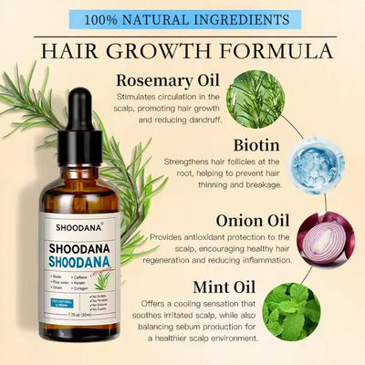 OEM / ODM Private Label Hair Care Organic Natural Scalp Treatment Peppermint Keratin Collagen Argan Tea Tree Oil Rosemary Hair Growth Oil