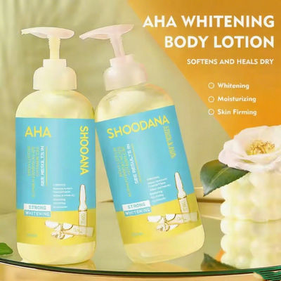 ODM / OEM Body Lotion Factory 500ml Vitamin C Fruit Acid Whitening Body Lotion AHA Moisturizing Brightening Body Lotion Wholesale