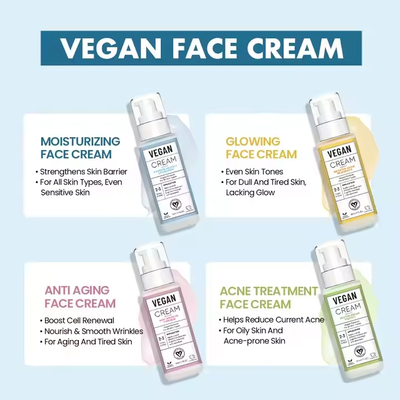 OEM / ODM Private Label Facial Moisturizer Anti-Acne Face Cream Lotion Salicylic Acid Niacinamide Skincare Glycerin Shea Butter