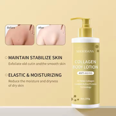 Custom Soothing Whitening Body Cream 300g Moisturizing Antiaging Collagen Body Lotion