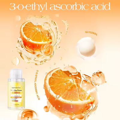 Vitamin C Makeup Remover Water with Pump Head Facial Cleanser Makeup Remove Face/ Lip/ Eyelash Vitamin C Micellar Water