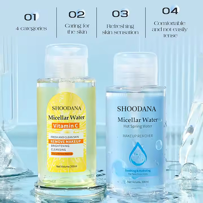 Vitamin C Makeup Remover Water with Pump Head Facial Cleanser Makeup Remove Face/ Lip/ Eyelash Vitamin C Micellar Water
