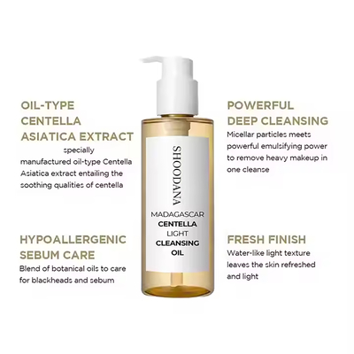 Cosmetics Make up Natural Light Formula Centella Makeup Remover Deep Cleansing Oil for Face Private Label