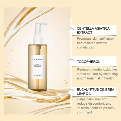 Customized Refreshing and Gentle Cleansing Face and Lip Makeup Remover Eyes and Lips Centella Asiatica Cleansing Oil