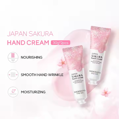 Sakura Blossom Moisturizing Hand Lotion 30g Refreshing Nourishing Anti-Wrinkle Repair Skin Care Whitening Hand Cream