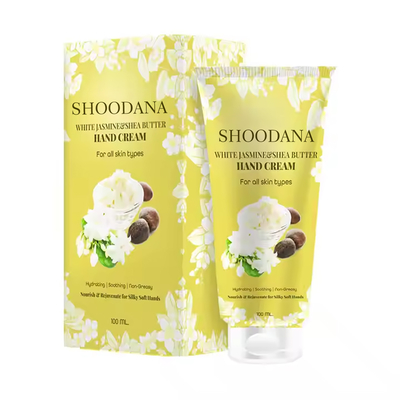 Hand Cream with Whitening & Moisturizing Features Shea Butter & Jasmine Hyaluronic Acid for Nourishing Softening Dry Hands