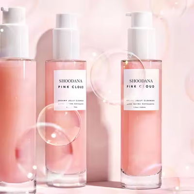 OEM / ODM Private Label Gentle Whitening Face Cleansing Lotion Rose Deep Wash Pink Cloud Organic Herbal Ingredients Liquid Form