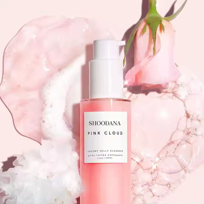 OEM / ODM Private Label Gentle Whitening Face Cleansing Lotion Rose Deep Wash Pink Cloud Organic Herbal Ingredients Liquid Form