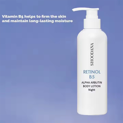 Private Label Retinol Vitamin B5 Glutathione Alpha Arbutin Body Lotion Whitening Moisturizing Anti Aging Body Care Cream Lotion