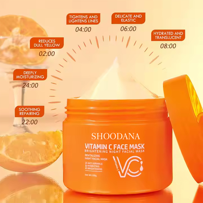 New Arrivals Vitamin C & Arbutin Night Face Mask Brightening Night Facial Mask Anti Wrinkle Moisturizing Vitamin C Face Mask