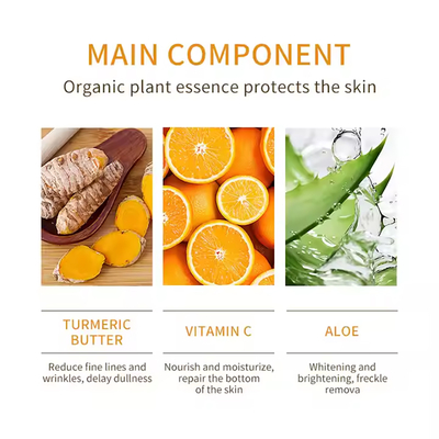 Private Label Natural Vitamin C Whitening Face Mud Clay Mask Custom Logo 50g Anti Wrinkle Hyrating Turmeric Clay Mask in Stock