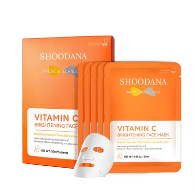 Vitamin C Brightening Face Mask 30ml*5 Private Label Organic Deep Moisturizing Hydrating Face Sheet Mask