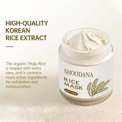 Bulk Vegan Organic Clay Face Mask Deep Cleansing Oil Control Rice Mask Brightening Rice Face Mask