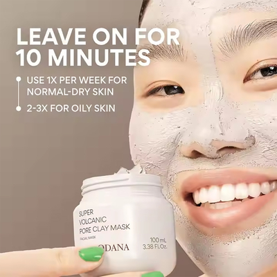 Super Volcanic Pore Clay Mask Korean Pore Clearing Clay Mask with Volcanic Clusters and AHA korea skincare k beauty