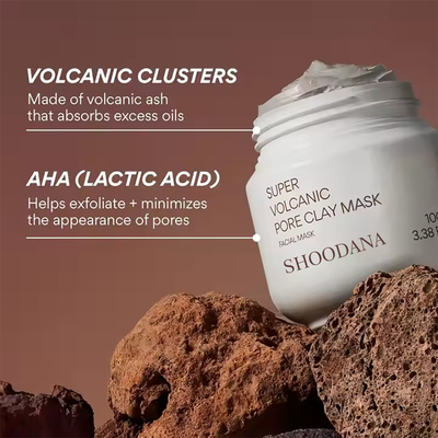 Super Volcanic Pore Clay Mask Korean Pore Clearing Clay Mask with Volcanic Clusters and AHA korea skincare k beauty
