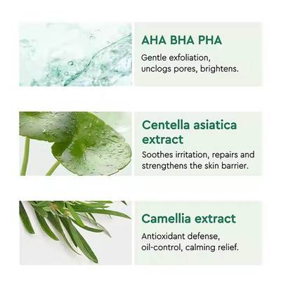 Free Sample Centella Face Moisturizer Refreshing Soothing Mild Exfoliating Aha Bha Pha Cream