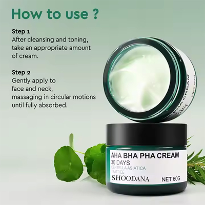 Free Sample Centella Face Moisturizer Refreshing Soothing Mild Exfoliating Aha Bha Pha Cream
