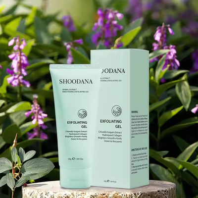 Herbal Exfoliating Gel Body Scrub Face Cleanser and Facial Cleansing Gel Adult Exfoliating Dead Skin Remover