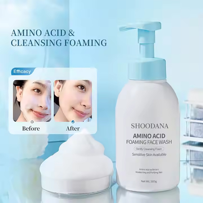 New Arrivals Amino Acid Foaming Facial Wash Gently Cleansing Facial Cleanser Moisturizing and Purifying Skin Foam Face Wash