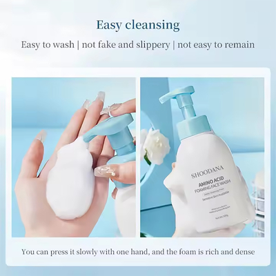 New Arrivals Amino Acid Foaming Facial Wash Gently Cleansing Facial Cleanser Moisturizing and Purifying Skin Foam Face Wash