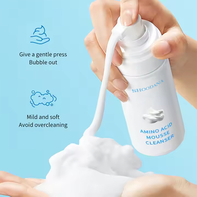 Cosmetics Private Label Organic Salycylic Acid Acne Mousse Face Wash Men's Amino Acid Facial Cleanser Foam